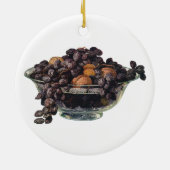 levensmiddelen, noten en amandelen, vruchten en n keramisch ornament (Achterkant)