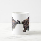 levensmiddelen, noten en amandelen, vruchten en n koffiemok (Center)