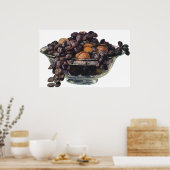 levensmiddelen, noten en amandelen, vruchten en n poster (Keuken)