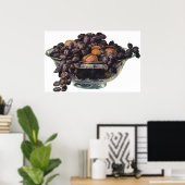 levensmiddelen, noten en amandelen, vruchten en n poster (Thuiskantoor)