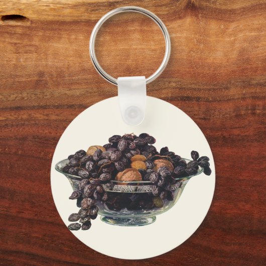 levensmiddelen, noten en amandelen, vruchten en n sleutelhanger (Achterkant)