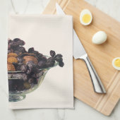 levensmiddelen, noten en amandelen, vruchten en n theedoek (Quarter Fold)