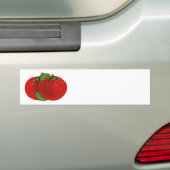  levensmiddelen, organisch rood ripe tomato bumpersticker (Op auto)