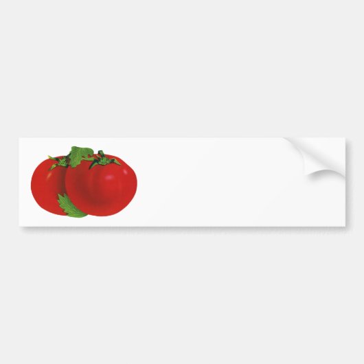  levensmiddelen, organisch rood ripe tomato bumpersticker (Voorkant)