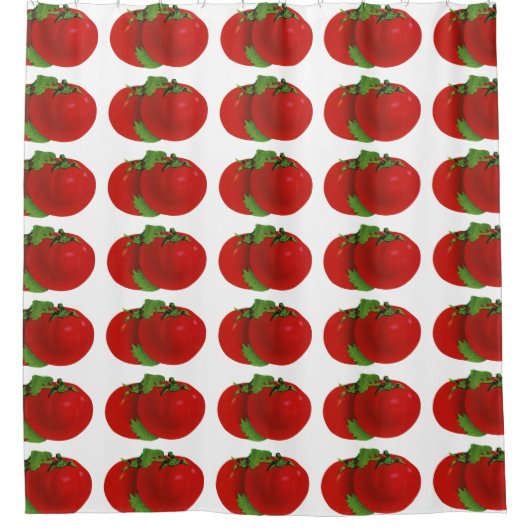  levensmiddelen, organisch rood ripe tomato douchegordijn (Voorkant)