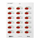 levensmiddelen, organisch rood ripe tomato etiket (Full Sheet)