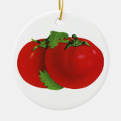  levensmiddelen, organisch rood ripe tomato keramisch ornament (Voorkant)
