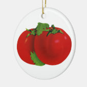  levensmiddelen, organisch rood ripe tomato keramisch ornament (Links)