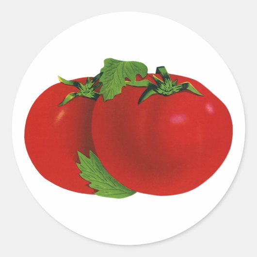  levensmiddelen, organisch rood ripe tomato ronde sticker (Voorkant)
