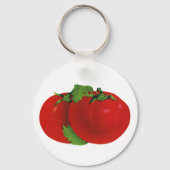  levensmiddelen, organisch rood ripe tomato sleutelhanger (Voorkant)