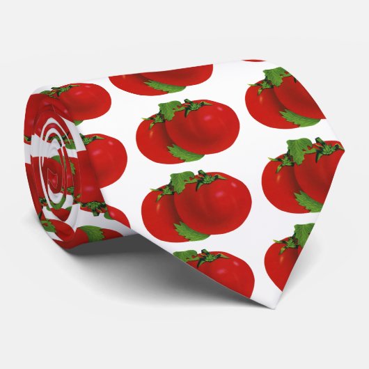  levensmiddelen, organisch rood ripe tomato stropdas (Opgerold)