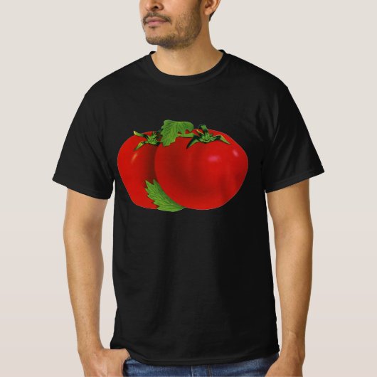  levensmiddelen, organisch rood ripe tomato t-shirt (Voorkant)