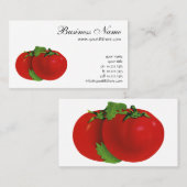 levensmiddelen, organisch rood ripe tomato visitekaartje (Voorkant / Achterkant)