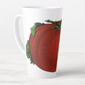 levensmiddelen, rijpe tomaten, groenten en fruit latte mok (Linkerhoek)