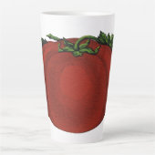 levensmiddelen, rijpe tomaten, groenten en fruit latte mok (Voorkant)