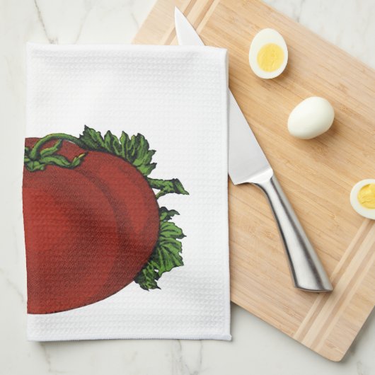 levensmiddelen, rijpe tomaten, groenten en fruit theedoek (Quarter Fold)