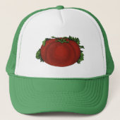 levensmiddelen, rijpe tomaten, groenten en fruit trucker pet (Voorkant)