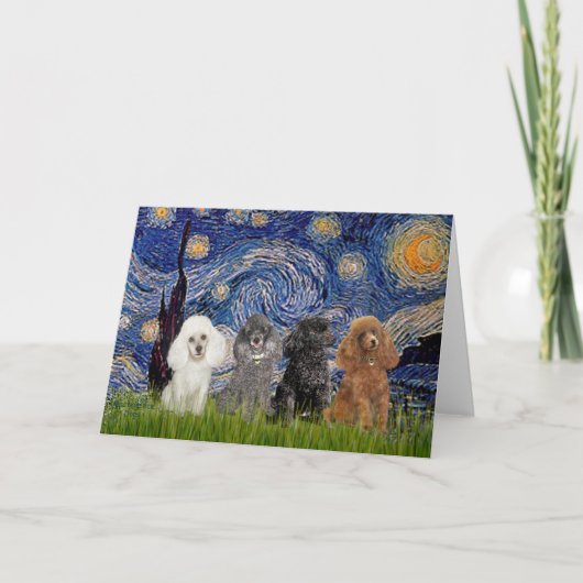 Levensmiddelen (vier) - Sterrennacht Kaart (Voorkant)