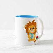 Levensmiddelen voor denkdoeleinden - Cute Cartoon  Tweekleurige Koffiemok (Voorkant rechts)