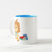 Levensmiddelen voor denkdoeleinden - Cute Cartoon  Tweekleurige Koffiemok (Voorkant links)