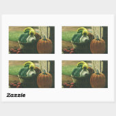 levensmiddelen, Winterpompoenen, pompoenen en app Rechthoekige Sticker (Vel)