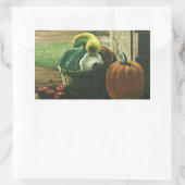 levensmiddelen, Winterpompoenen, pompoenen en app Rechthoekige Sticker (Tas)