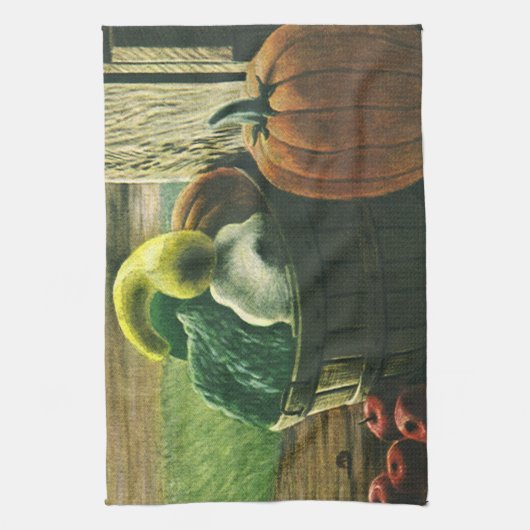  levensmiddelen, Winterpompoenen, pompoenen en app Theedoek (Verticaal)