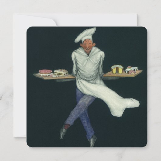 levensmiddelenbedrijven, banketker met bankdesser (Voorkant)