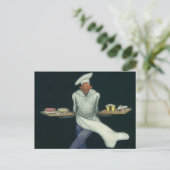  levensmiddelenbedrijven, banketker met bankdesser briefkaart (Staand voorkant)