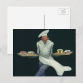  levensmiddelenbedrijven, banketker met bankdesser briefkaart (Voorkant / Achterkant)