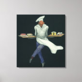 levensmiddelenbedrijven, banketker met bankdesser canvas afdruk (Voorkant)