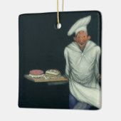 levensmiddelenbedrijven, banketker met bankdesser keramisch ornament (Links)