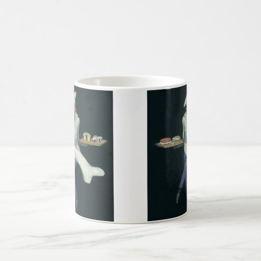  levensmiddelenbedrijven, banketker met bankdesser koffiemok (Center)