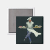  levensmiddelenbedrijven, banketker met bankdesser magneet (Voorkant / Achterkant)