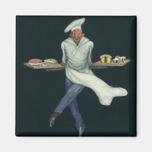  levensmiddelenbedrijven, banketker met bankdesser magneet (Voorkant)