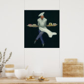 levensmiddelenbedrijven, banketker met bankdesser poster (Keuken)