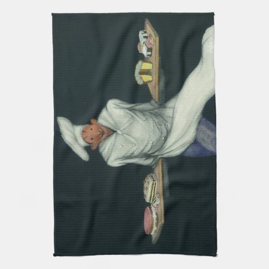  levensmiddelenbedrijven, banketker met bankdesser theedoek (Verticaal)