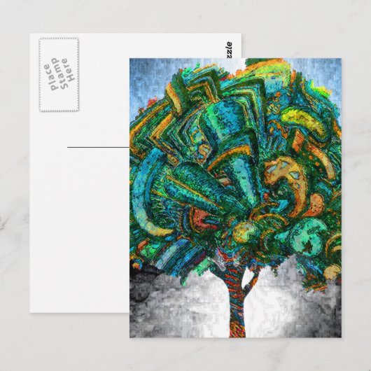 Levensmiddelenboom Briefkaart (Voorkant / Achterkant)