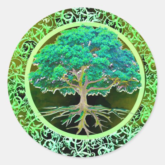 Levensmiddelenboom Ronde Sticker (Voorkant)