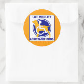LEVENSMIDDELENHULPDOGS RONDE STICKER (Tas)