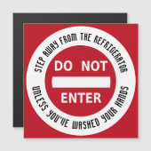 Levensmiddelenhygiëne GEEN ENTRY Was handen Magnet (Voorkant / Achterkant)