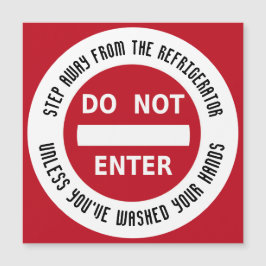Levensmiddelenhygiëne GEEN ENTRY Was handen Magnet