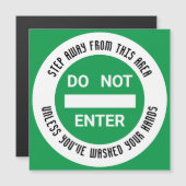 Levensmiddelenhygiëne GEEN ENTRY Was handen Magnet (Voorkant / Achterkant)