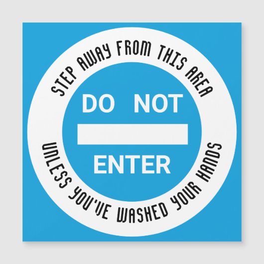 Levensmiddelenhygiëne GEEN ENTRY Was handen Magnet (Voorkant)