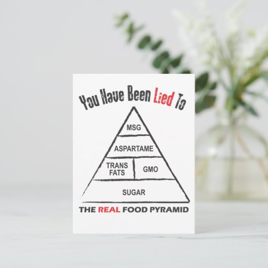 Levensmiddelenpiramide Briefkaart (Staand voorkant)