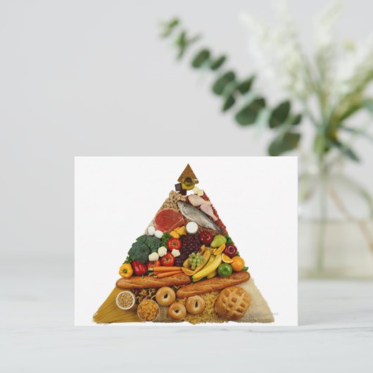 Levensmiddelenpiramide Briefkaart (Staand voorkant)