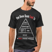 Levensmiddelenpiramide T-shirt (Voorkant)