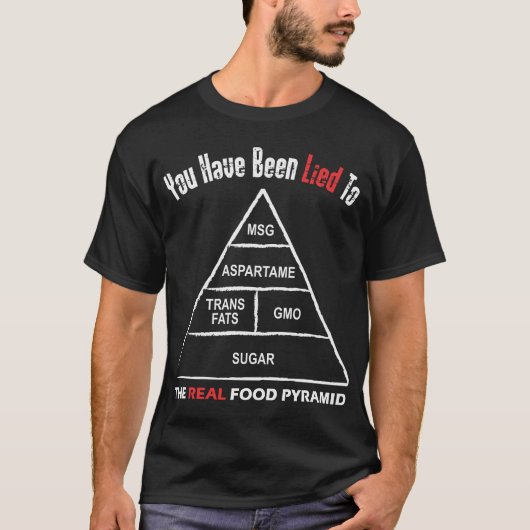 Levensmiddelenpiramide T-shirt (Voorkant)