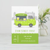 Levensmiddelentruck straatlimonade kaart (Staand voorkant)