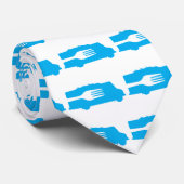 Levensmiddelenvrachtwagen: Zijkant/vork (blauw) Stropdas (Opgerold)